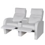 2-seater armchair with LED white synthetic leather by vidaXL, Sofas - Ref: Foro24-243595, Price: 707,90 €, Discount: %