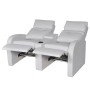 2-seater armchair with LED white synthetic leather by vidaXL, Sofas - Ref: Foro24-243595, Price: 707,90 €, Discount: %