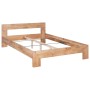 Estructura de cama de madera maciza de roble 140x200 cm de vidaXL, Camas y somieres - Ref: Foro24-247261, Precio: 329,99 €, D...