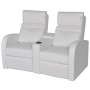 Sillones reclinables 2+3 plazas con LED cuero sintético blanco de vidaXL, Sofás - Ref: Foro24-274312, Precio: 1,00 €, Descuen...