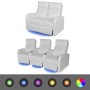 2- und 3-Sitzer-Sessel mit LED-Beleuchtung aus weißem Kunstleder von vidaXL, Sofas - Ref: Foro24-274313, Preis: 1,00 €, Rabat...