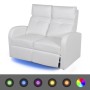 2- und 3-Sitzer-Sessel mit LED-Beleuchtung aus weißem Kunstleder von vidaXL, Sofas - Ref: Foro24-274313, Preis: 1,00 €, Rabat...