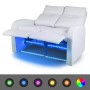 Sillones de 2 y 3 plazas con LED cuero sintético blanco de vidaXL, Sofás - Ref: Foro24-274313, Precio: 1,00 €, Descuento: %