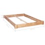 Estructura de cama de madera maciza de roble 140x200 cm de vidaXL, Camas y somieres - Ref: Foro24-247258, Precio: 208,99 €, D...