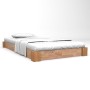 Solid oak wood bed frame 160x200 cm by vidaXL, Beds and slatted bases - Ref: Foro24-247259, Price: 223,46 €, Discount: %