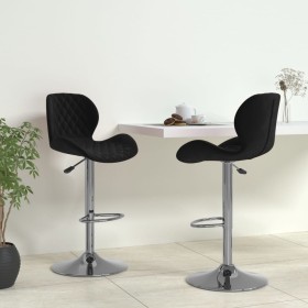 Kitchen stools 2 units black velvet by vidaXL, Kitchen stools - Ref: Foro24-334908, Price: 138,63 €, Discount: %