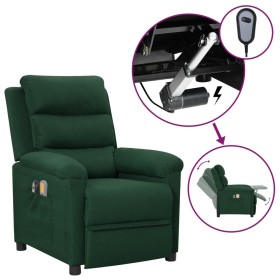 Sillón de masaje eléctrico tela verde oscuro de vidaXL, Sillones de masaje eléctricos - Ref: Foro24-3098981, Precio: 261,99 €...