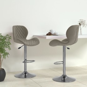 Kitchen stools 2 units light gray velvet by vidaXL, Kitchen stools - Ref: Foro24-334911, Price: 124,84 €, Discount: %