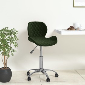 Silla de comedor giratoria de terciopelo verde oscuro de vidaXL, Sillas de comedor - Ref: Foro24-334937, Precio: 80,99 €, Des...