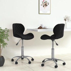 Sillas de comedor giratorias 2 uds terciopelo negro de vidaXL, Sillas de comedor - Ref: Foro24-334942, Precio: 98,99 €, Descu...