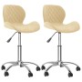 Swivel dining chairs 2 pcs cream velvet by vidaXL, dining chairs - Ref: Foro24-334944, Price: 96,99 €, Discount: %