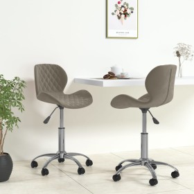 2pcs Light Gray Velvet Swivel Dining Chairs by vidaXL, dining chairs - Ref: Foro24-334945, Price: 98,75 €, Discount: %