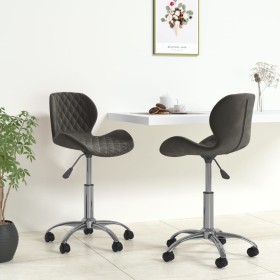 Swivel dining chairs 2 units dark gray velvet by vidaXL, dining chairs - Ref: Foro24-334946, Price: 84,99 €, Discount: %