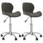 Swivel dining chairs 2 units dark gray velvet by vidaXL, dining chairs - Ref: Foro24-334946, Price: 84,66 €, Discount: %