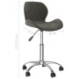 Swivel dining chairs 2 units dark gray velvet by vidaXL, dining chairs - Ref: Foro24-334946, Price: 84,66 €, Discount: %