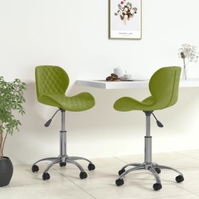 Swivel dining chairs 2 units light green velvet by vidaXL, dining chairs - Ref: Foro24-334947, Price: 97,89 €, Discount: %