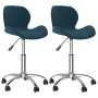 Swivel dining chairs 2 pcs blue velvet by vidaXL, dining chairs - Ref: Foro24-334949, Price: 97,30 €, Discount: %