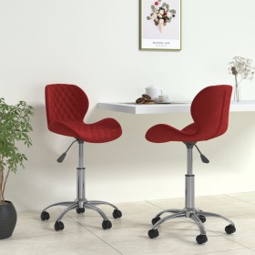 Swivel dining chairs 2 units red velvet by vidaXL, dining chairs - Ref: Foro24-334951, Price: 96,99 €, Discount: %