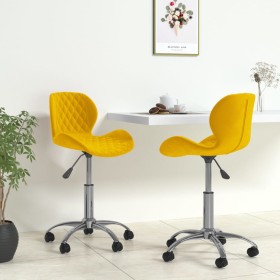 Swivel dining chairs 2 pcs mustard yellow velvet by vidaXL, dining chairs - Ref: Foro24-334952, Price: 96,99 €, Discount: %