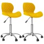 Sillas de comedor giratorias 2 uds terciopelo amarillo mostaza de vidaXL, Sillas de comedor - Ref: Foro24-334952, Precio: 96,...