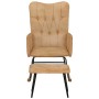 Vintage cream rocking chair with canvas stool by vidaXL, Rocking chairs - Ref: Foro24-339699, Price: 141,99 €, Discount: %