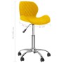 Sillas de comedor giratorias 2 uds terciopelo amarillo mostaza de vidaXL, Sillas de comedor - Ref: Foro24-334952, Precio: 96,...