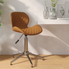 Brown Velvet Swivel Dining Chair by vidaXL, dining chairs - Ref: Foro24-334960, Price: 91,92 €, Discount: %