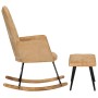 Vintage cream rocking chair with canvas stool by vidaXL, Rocking chairs - Ref: Foro24-339699, Price: 141,99 €, Discount: %