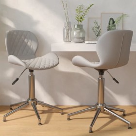 2pcs Light Gray Velvet Swivel Dining Chairs by vidaXL, dining chairs - Ref: Foro24-334973, Price: 104,99 €, Discount: %