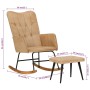 Vintage cream rocking chair with canvas stool by vidaXL, Rocking chairs - Ref: Foro24-339699, Price: 141,99 €, Discount: %