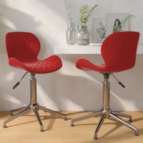 Swivel dining chairs 2 units red velvet by vidaXL, dining chairs - Ref: Foro24-334979, Price: 85,99 €, Discount: %