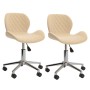 Swivel dining chairs 2 pcs cream velvet by vidaXL, dining chairs - Ref: Foro24-335000, Price: 103,77 €, Discount: %