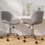 2pcs Light Gray Velvet Swivel Dining Chairs by vidaXL, dining chairs - Ref: Foro24-335001, Price: 103,77 €, Discount: %