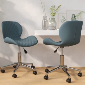 Swivel dining chairs 2 pcs blue velvet by vidaXL, dining chairs - Ref: Foro24-335005, Price: 104,11 €, Discount: %