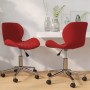 Swivel dining chairs, 2 units, burgundy velvet. by vidaXL, dining chairs - Ref: Foro24-335007, Price: 104,98 €, Discount: %