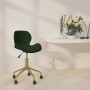 Silla de comedor giratoria de terciopelo verde oscuro de vidaXL, Sillas de comedor - Ref: Foro24-335021, Precio: 91,79 €, Des...