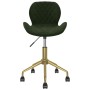 Silla de comedor giratoria de terciopelo verde oscuro de vidaXL, Sillas de comedor - Ref: Foro24-335021, Precio: 91,99 €, Des...