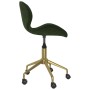 Silla de comedor giratoria de terciopelo verde oscuro de vidaXL, Sillas de comedor - Ref: Foro24-335021, Precio: 91,99 €, Des...