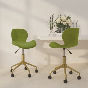 Swivel dining chairs 2 units light green velvet by vidaXL, dining chairs - Ref: Foro24-335031, Price: 94,99 €, Discount: %