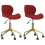 Swivel dining chairs 2 units red velvet by vidaXL, dining chairs - Ref: Foro24-335035, Price: 114,99 €, Discount: %