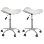 Swivel dining chairs 2 units white synthetic leather by vidaXL, dining chairs - Ref: Foro24-335099, Price: 54,17 €, Discount: %