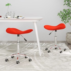 Sillas de comedor giratorias 2 uds cuero sintético rojo de vidaXL, Sillas de comedor - Ref: Foro24-335101, Precio: 61,99 €, D...