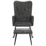 Vintage black canvas rocking chair with footrest stool by vidaXL, Rocking chairs - Ref: Foro24-339702, Price: 125,17 €, Disco...