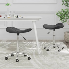 Swivel dining chairs 2 units gray synthetic leather by vidaXL, dining chairs - Ref: Foro24-335104, Price: 54,99 €, Discount: %