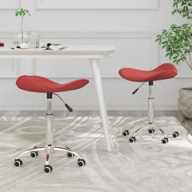 Swivel Dining Chairs 2 Pcs Red Red Synthetic Leather by vidaXL, dining chairs - Ref: Foro24-335105, Price: 62,75 €, Discount: %