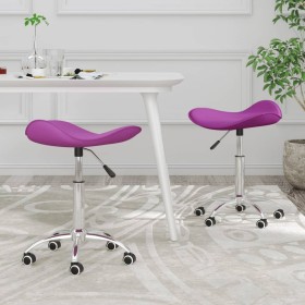 Swivel dining chairs 2 units purple synthetic leather by vidaXL, dining chairs - Ref: Foro24-335107, Price: 62,17 €, Discount: %