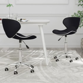 Swivel dining chairs, 2 units, black synthetic leather by vidaXL, dining chairs - Ref: Foro24-335140, Price: 80,99 €, Discoun...