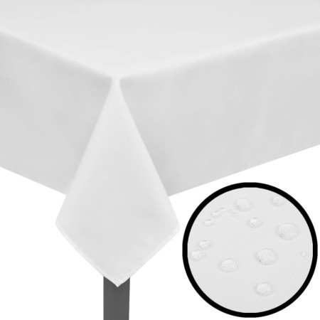 5 manteles blancos 220 x 130 cm de vidaXL, Fundas - Ref: Foro24-130804, Precio: 54,46 €, Descuento: %