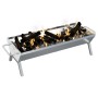 Silver stainless steel barbecue tray 118x42x30.5 cm by vidaXL, Barbecues - Ref: Foro24-319969, Price: 82,99 €, Discount: %