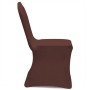 Elastic chair cover 6 units brown by vidaXL, Covers - Ref: Foro24-131413, Price: 21,14 €, Discount: %